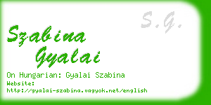 szabina gyalai business card